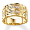 Thumbnail Image 1 of Previously Owned Men's Diamond Band 1 carat tw Round-cut 14K Yellow Gold