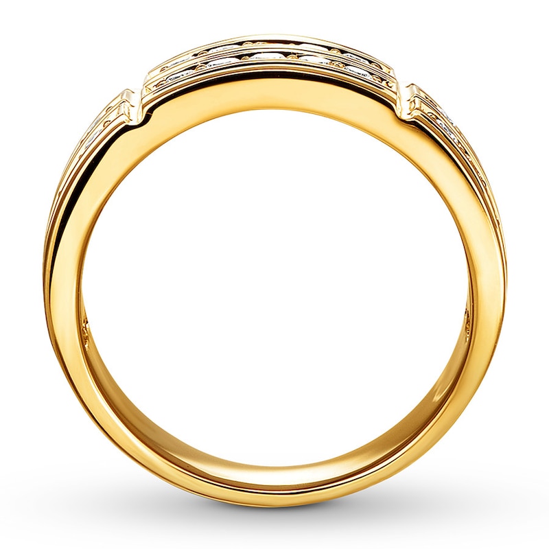 Main Image 2 of Previously Owned Men's Diamond Band 1 carat tw Round-cut 14K Yellow Gold