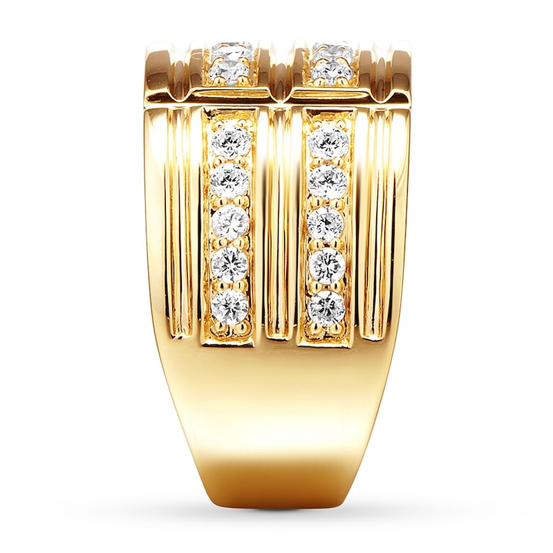 Main Image 3 of Previously Owned Men's Diamond Band 1 carat tw Round-cut 14K Yellow Gold