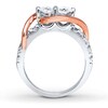 Thumbnail Image 2 of Previously Owned Ever Us Two-Stone Ring 1-1/2 ct tw Diamonds 14K Two-Tone Gold
