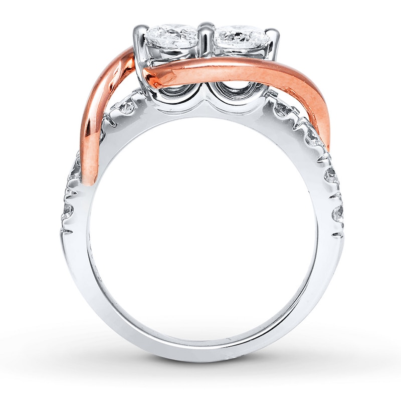Main Image 2 of Previously Owned Ever Us Two-Stone Ring 1-1/2 ct tw Diamonds 14K Two-Tone Gold