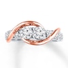 Thumbnail Image 4 of Previously Owned Ever Us Two-Stone Ring 1-1/2 ct tw Diamonds 14K Two-Tone Gold