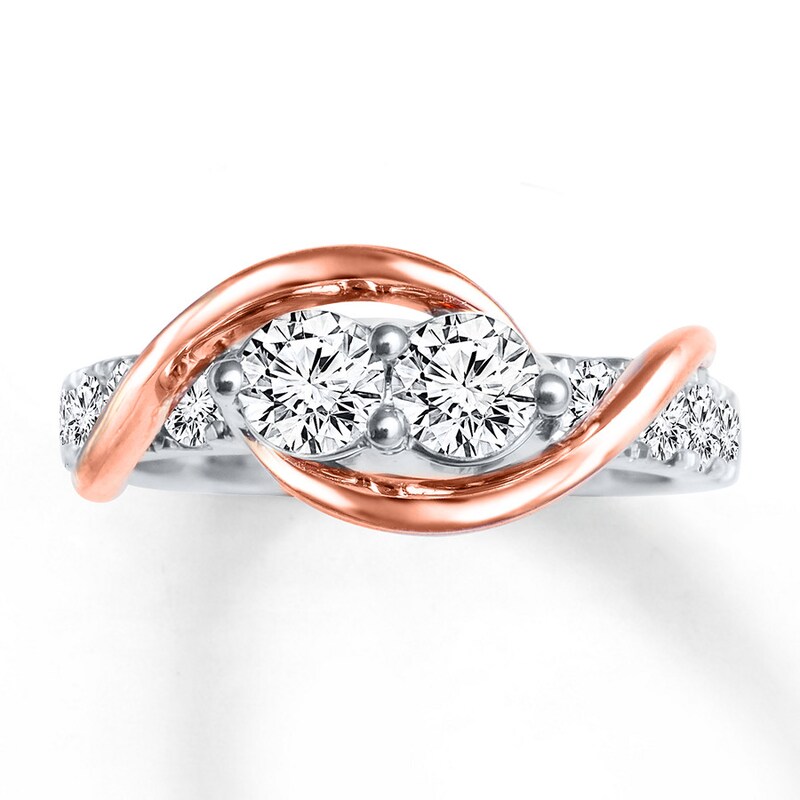 Main Image 4 of Previously Owned Ever Us Two-Stone Ring 1-1/2 ct tw Diamonds 14K Two-Tone Gold