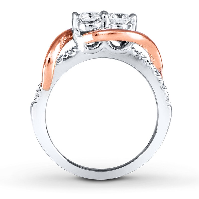 Main Image 2 of Previously Owned Ever Us Two-Stone Ring 3/4 ct tw Diamonds 14K Two-Tone Gold