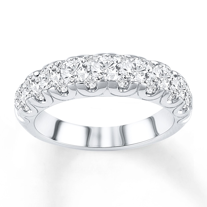 Main Image 1 of Previously Owned Diamond Anniversary Band 2 carat tw Round-cut 14K White Gold