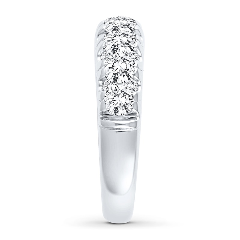 Main Image 3 of Previously Owned Diamond Anniversary Band 2 carat tw Round-cut 14K White Gold