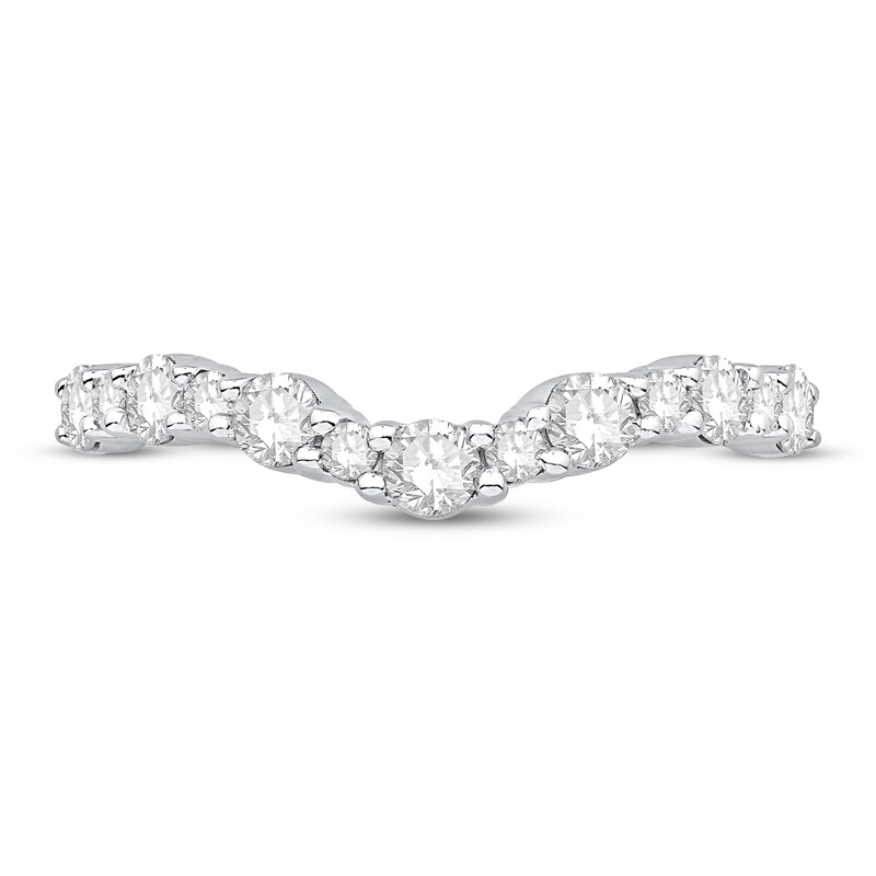 Main Image 3 of Previously Owned Diamond Contour Ring 5/8 ct tw Round 14K White Gold