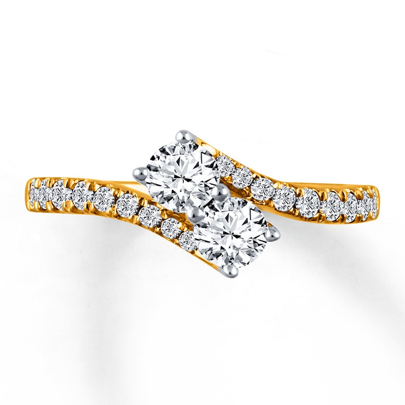 Main Image 1 of Previously Owned Ever Us Two-Stone Ring 1 ct tw Diamonds 14K Yellow Gold