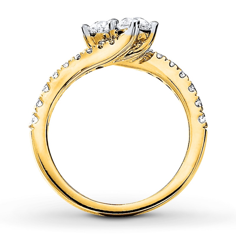 Main Image 4 of Previously Owned Ever Us Two-Stone Ring 1 ct tw Diamonds 14K Yellow Gold