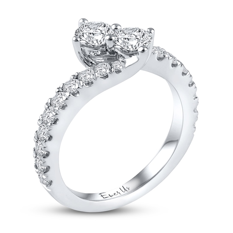 Main Image 4 of Previously Owned Ever Us Two-Stone Diamond Ring 1 1/2 ct tw 14K White Gold