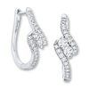 Thumbnail Image 1 of Previously Owned Ever Us Two-Stone Earrings 1 ct tw Diamonds 14K White Gold