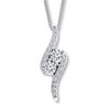 Thumbnail Image 1 of Previously Owned Ever Us Necklace 1/4 ct tw Diamonds 14K White Gold