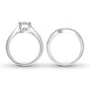 Thumbnail Image 3 of Previously Owned Diamond Bridal Set 5/8 ct tw Princess/Round 14K White Gold