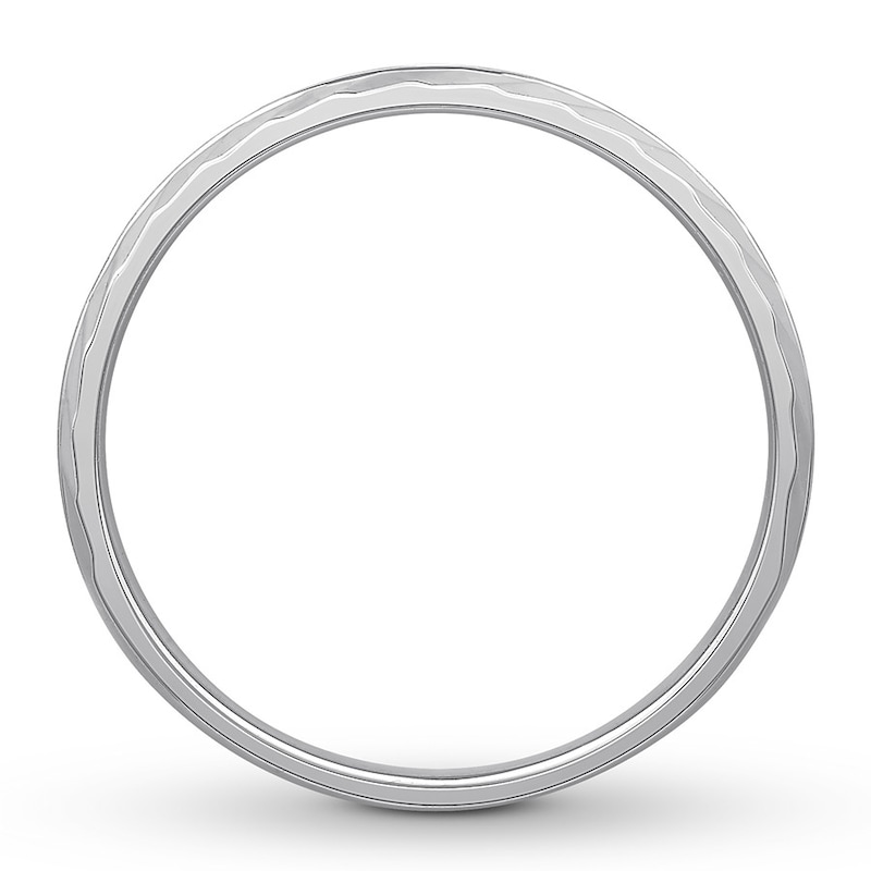 Main Image 2 of Previously Owned Men's Diamond Band 1/15 ct tw Round-cut 10K White Gold