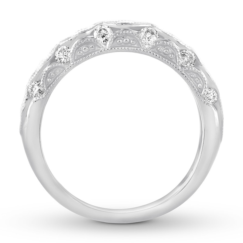 Main Image 2 of Previously Owned Diamond Anniversary Ring 5/8 ct tw Round 10K White Gold