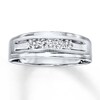 Thumbnail Image 1 of Previously Owned Men's Diamond Band 1/4 ct tw Round 10K White Gold
