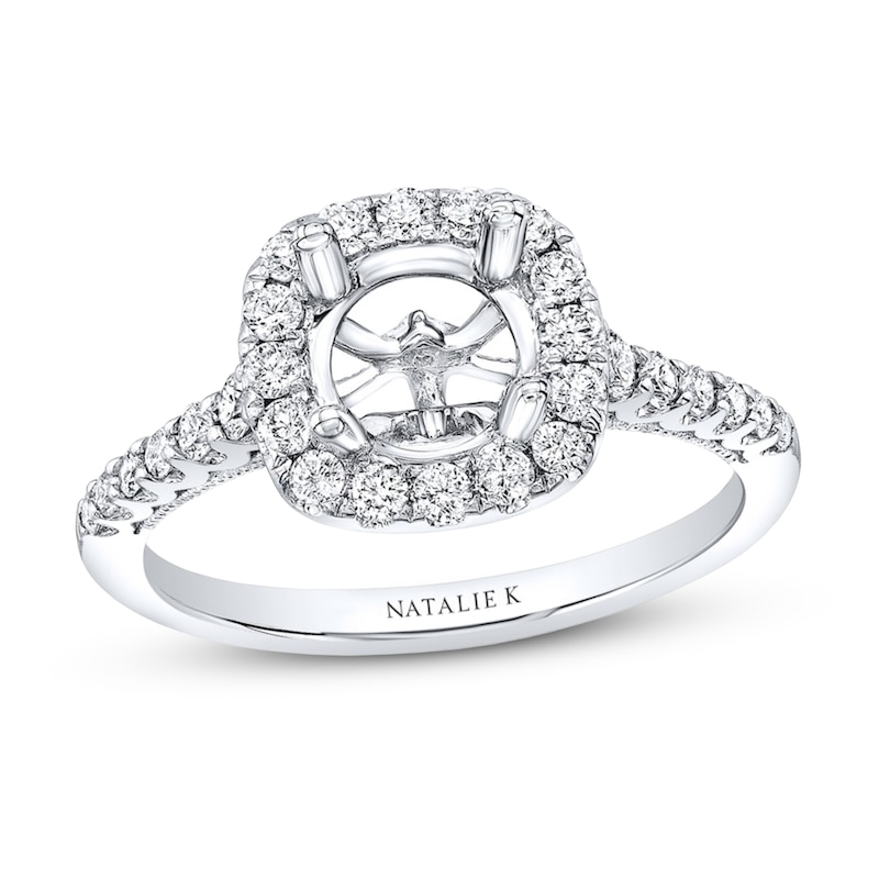Previously Owned Natalie K Ring Setting 1/2 ct tw Diamonds 14K White Gold