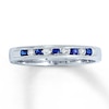 Thumbnail Image 1 of Previously Owned Natural Sapphire Ring Diamond Accents 14K White Gold