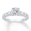 Thumbnail Image 3 of Previously Owned Colorless Diamond Ring Setting 3/4 ct tw Round 14K White Gold