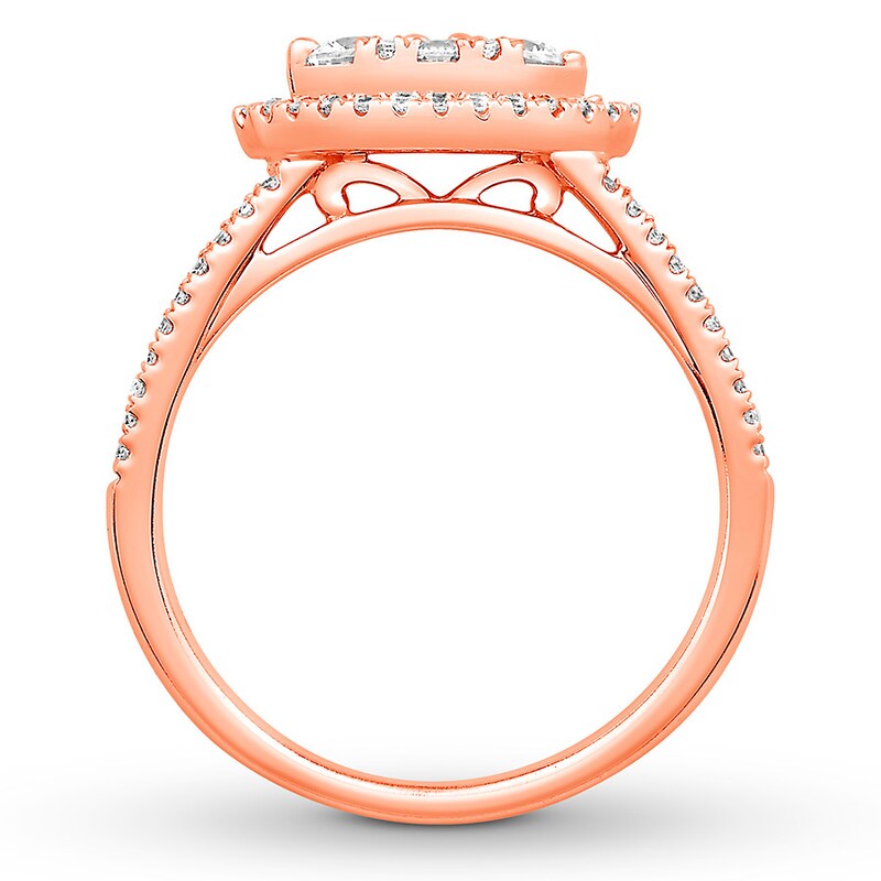 Main Image 2 of Previously Owned Diamond Engagement Ring 5/8 ct tw Round-cut 14K Rose Gold