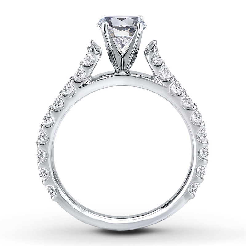 Main Image 2 of Previously Owned Diamond Ring Setting 5/8 carat tw Round 14K White Gold