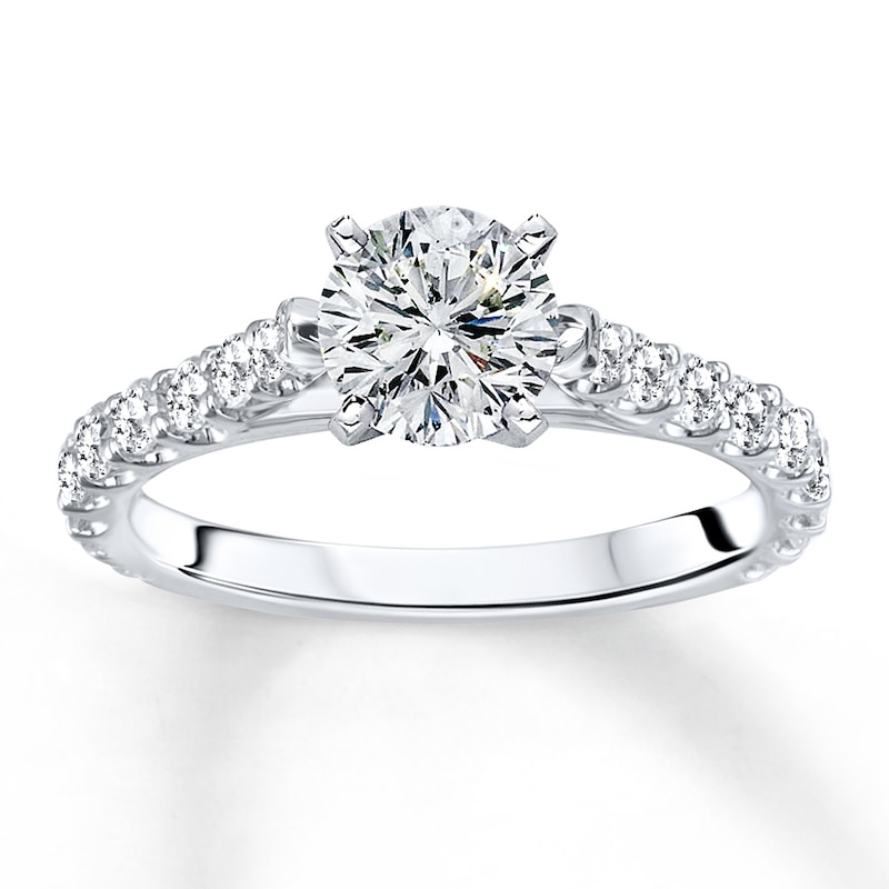 Main Image 3 of Previously Owned Diamond Ring Setting 5/8 carat tw Round 14K White Gold