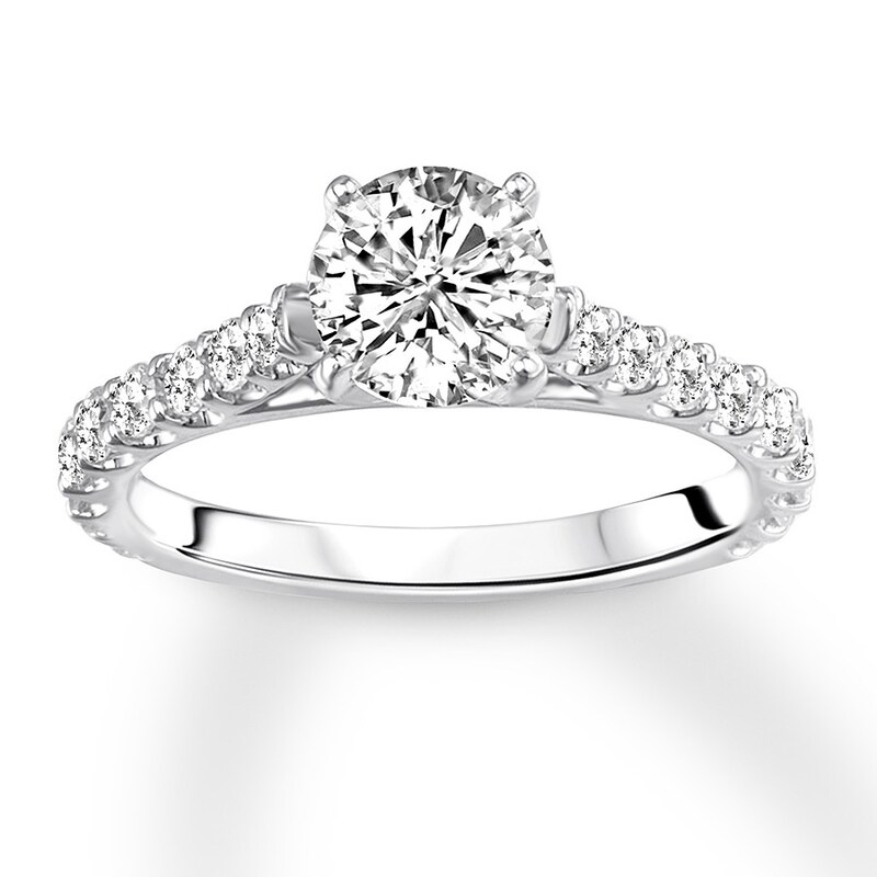 Main Image 4 of Previously Owned Diamond Ring Setting 5/8 carat tw Round 14K White Gold