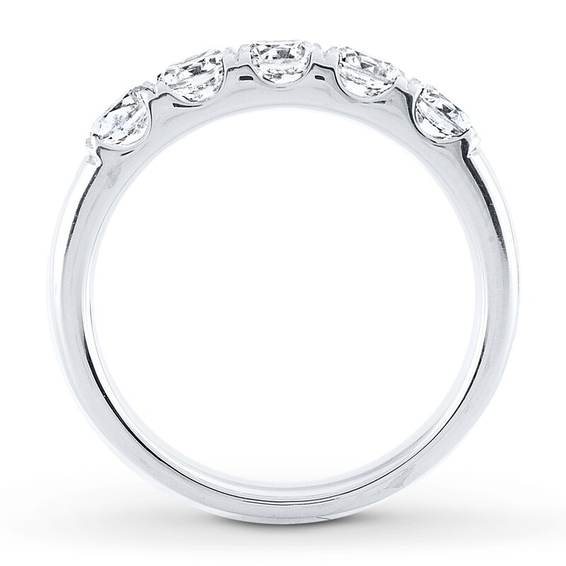 Main Image 2 of Previously Owned Diamond Anniversary Band 1 ct tw Round-cut 14K White Gold