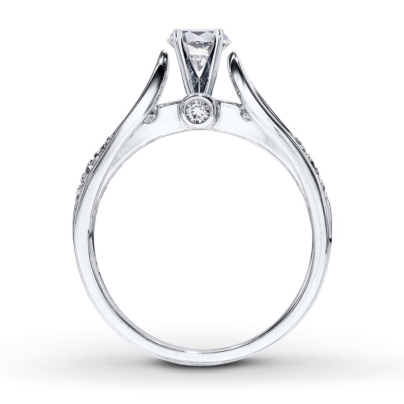 Main Image 2 of Previously Owned Diamond Ring Setting 3/8 ct tw Round-cut 14K White Gold