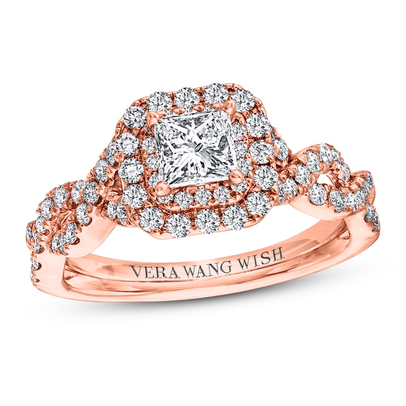 Main Image 1 of Previously Owned Vera Wang WISH Ring 1 ct tw Diamonds 14K Rose Gold
