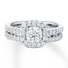 Thumbnail Image 4 of Previously Owned Diamond Bridal Set 1 ct tw Round-cut 14K White Gold