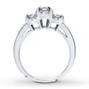 Thumbnail Image 1 of Previously Owned Diamond 3-Stone Ring 1/2 ct tw Round-cut 14K White Gold