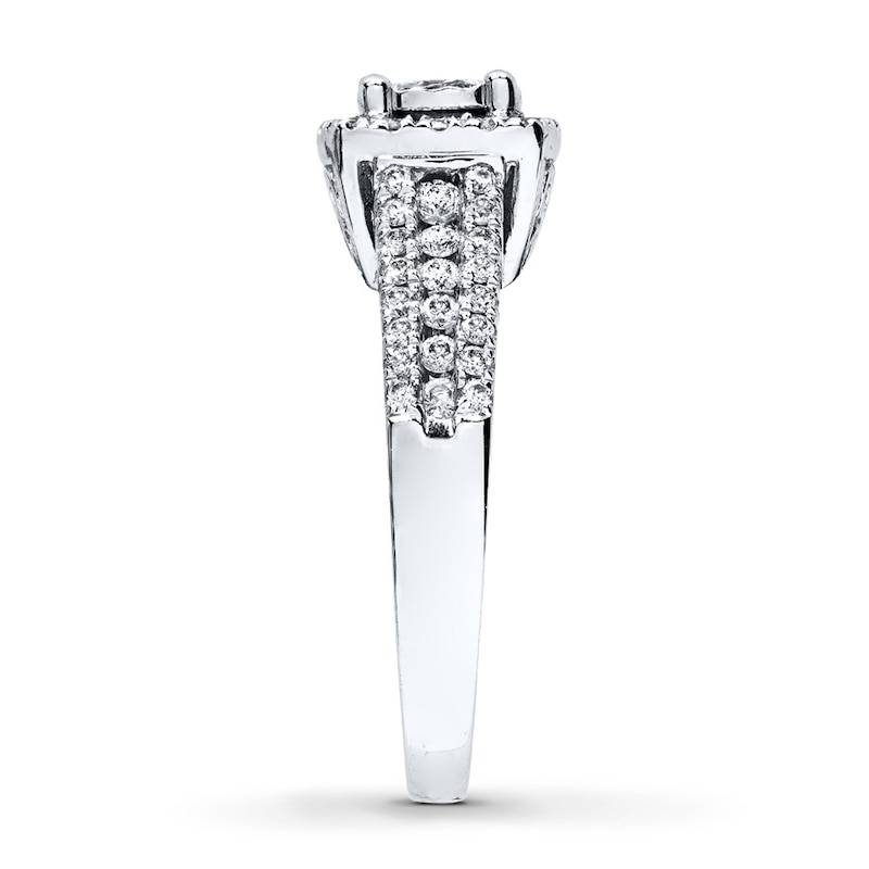 Main Image 3 of Previously Owned Diamond Engagement Ring 1 ct tw Round-cut 14K White Gold