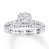 Thumbnail Image 1 of Previously Owned Diamond Bridal Set 1/2 ct tw Round-cut 14K White Gold
