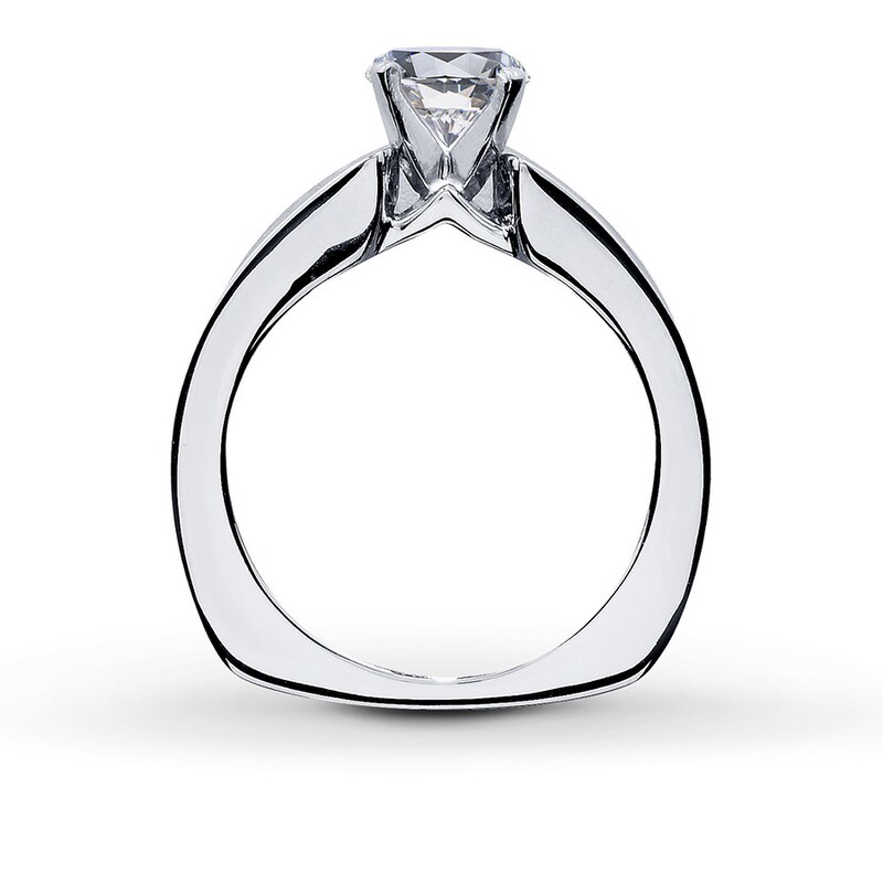 Main Image 2 of Previously Owned Diamond Ring Setting 3/4 ct tw Round 18K White Gold
