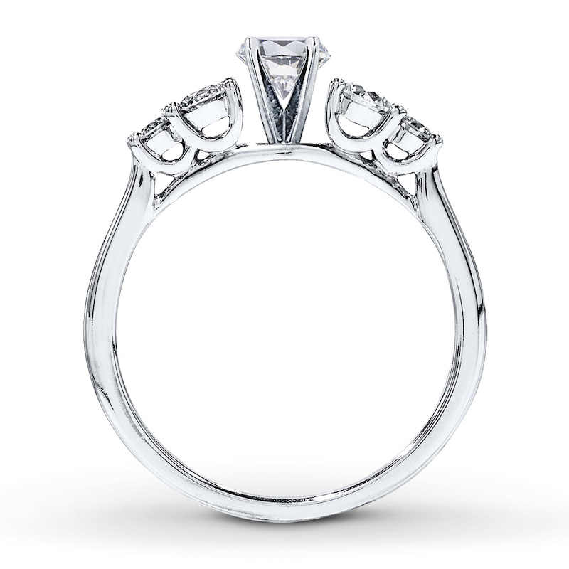 Main Image 2 of Previously Owned Diamond Ring Setting 3/8 ct tw Round-cut 14K White Gold