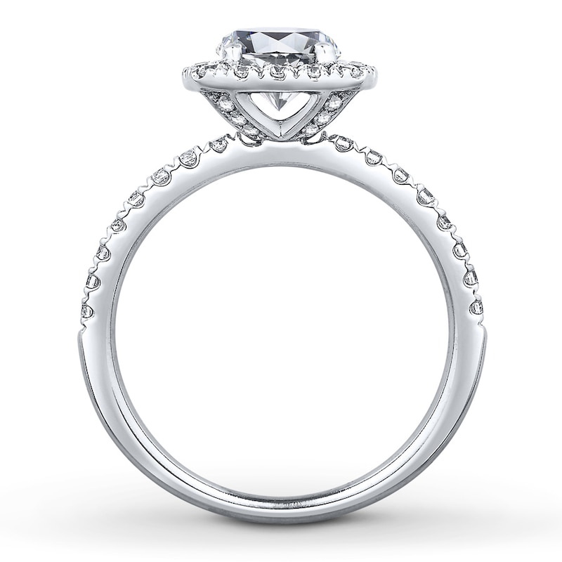 Main Image 2 of Previously Owned Colorless Diamond Ring Setting 5/8 ct tw Round 14K White Gold