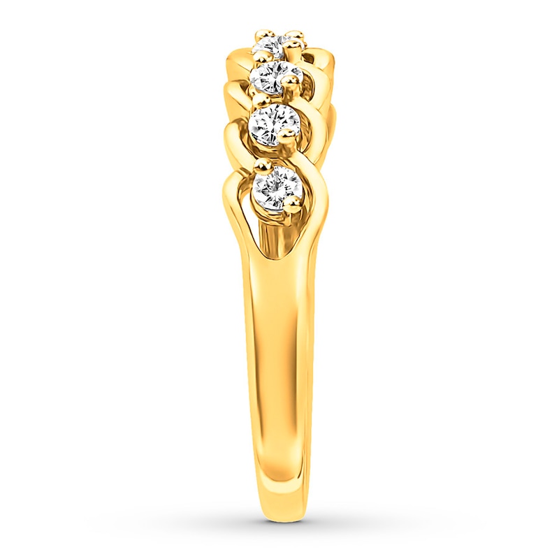 Main Image 3 of Previously Owned Diamond Anniversary Band 1/3 ct tw Round-cut 10K Yellow Gold