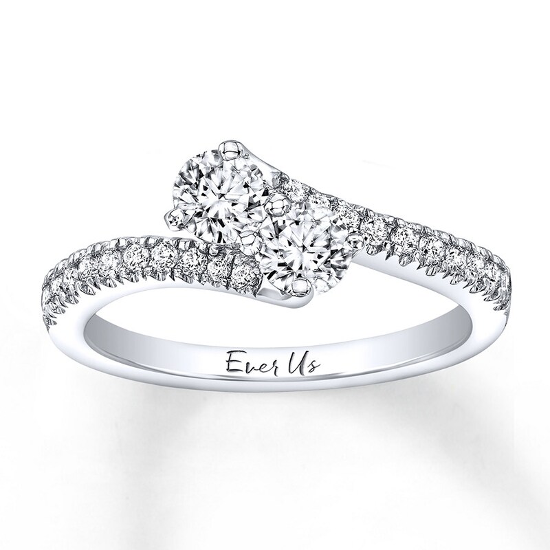 Main Image 1 of Previously Owned Ever Us SI2 Quality Two-Stone Ring 1-1/2 cttw Diamonds 18K Gold