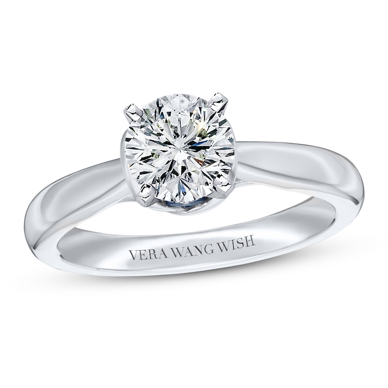 Main Image 3 of Previously Owned Vera Wang WISH Ring Setting Natural Sapphires 14K White Gold