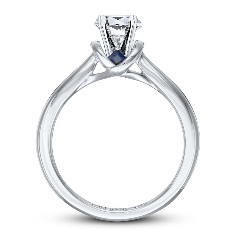Main Image 4 of Previously Owned Vera Wang WISH Ring Setting Natural Sapphires 14K White Gold