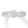 Thumbnail Image 4 of Previously Owned Ever Us Diamond Ring 1/3 ct tw 10K White Gold
