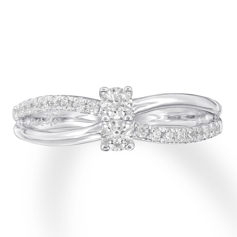 Main Image 4 of Previously Owned Ever Us Diamond Ring 1/3 ct tw 10K White Gold