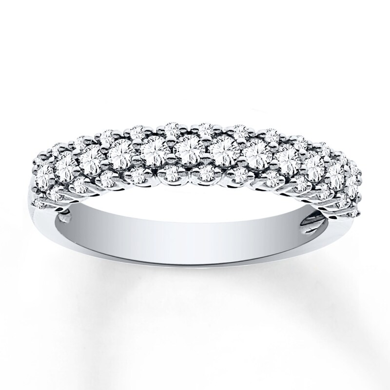 Main Image 1 of Previously Owned Diamond Anniversary Band 1/2 ct tw Round-cut 14K White Gold