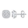 Thumbnail Image 1 of Previously Owned Diamond Earrings 1 carat tw Round-cut 14K White Gold