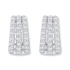 Thumbnail Image 0 of Previously Owned Diamond Earrings 2 ct tw Round-cut 14K White Gold