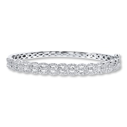 Previously Owned Diamond Bangle Bracelet 2 ct tw Round-cut 14K White Gold