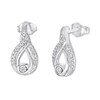 Thumbnail Image 1 of Previously Owned Interwoven Diamond Earrings 1/8 ct tw Round-cut Sterling Silver