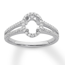 Previously Owned Diamond Ring Setting 1/3 carat tw Round 14K White Gold