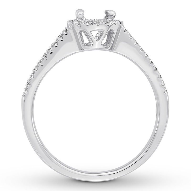 Main Image 2 of Previously Owned Diamond Ring Setting 1/3 carat tw Round 14K White Gold